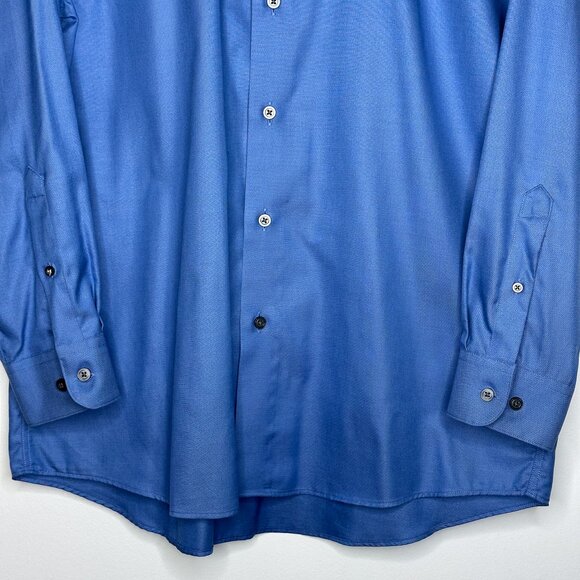 Kenneth Cole Awearness Men's Non-Iron Slim Fit Dress Shirt Blue 16.5 32/33 - Picture 2 of 8